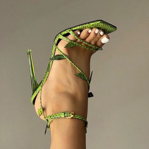 Versace Shoes - VERSACE PYTHON HEEL